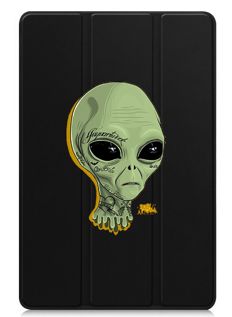 Theodor Protective Flip Case For Apple iPad Pro 11 (2024) With Trifold Stand Auto Wake Sleep Shockproof Cover alien - Image 1