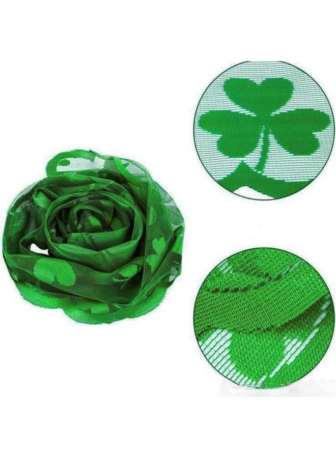 Green Clover Lace Table Runner Home Decor Tablecloths - Image 3