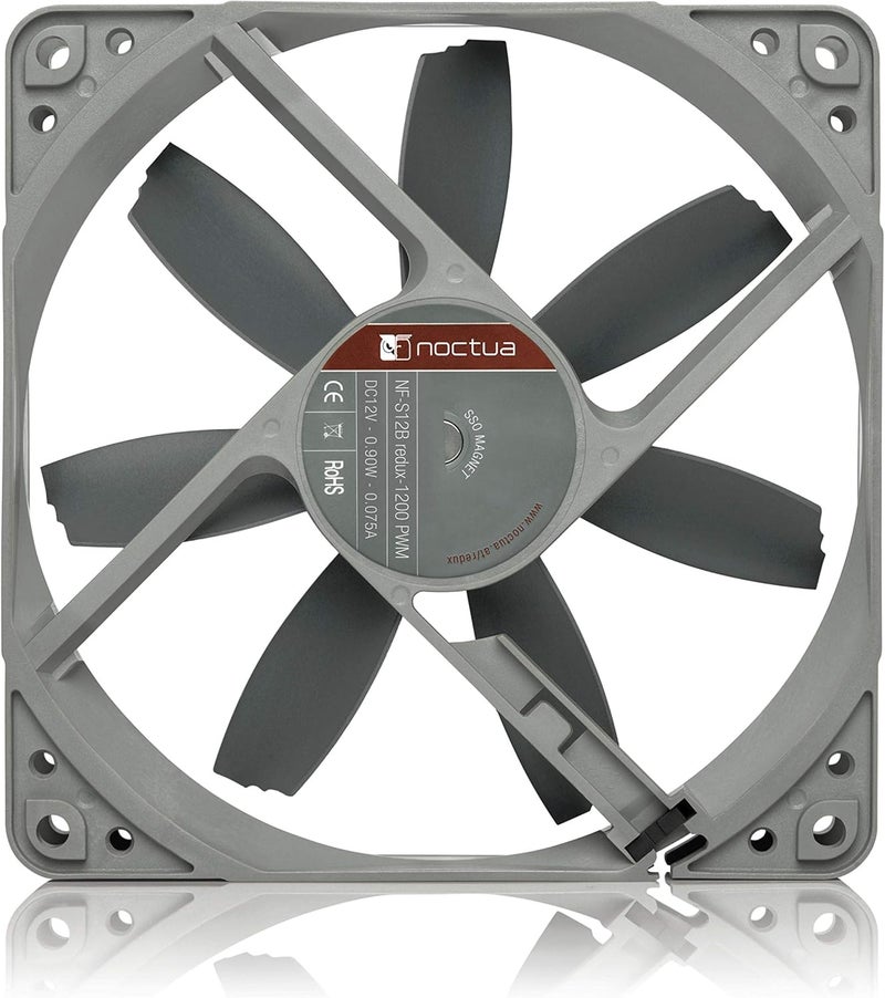 NOCTUA Noctua NFS12B redux1200 PWM High Performance Cooling Fan 4Pin 1200 RPM 120mm Grey  - Image 3