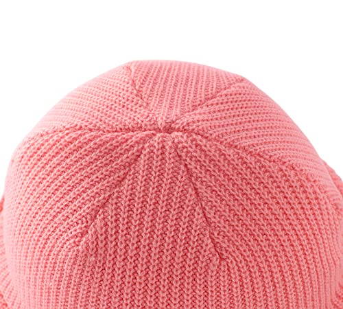 Connectyle قبعة شتوية دافئة كلاسيكية للرجال من كونكتايل، قبعة بوني كوف مصنوعة من الأكريليك (وردي) - Image 5