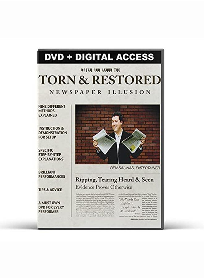 MAGIC MAKERS Torn & Restored Newspaper Illusion Magic Trick Instructional Guide With Magician Ben Salinas Learn 9 Methods  - Image 1