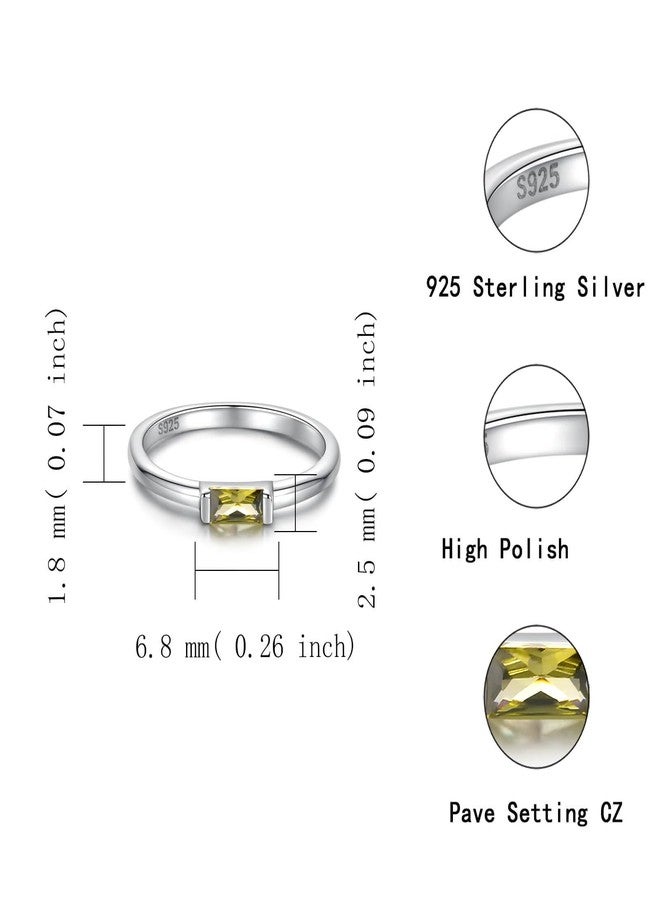 Sariel Birthstone Rings Jewelry 925 Sterling Silver Colorful Stackable Promise Ring for Women Wife Girlfriend Mom (August, 10) - Image 5