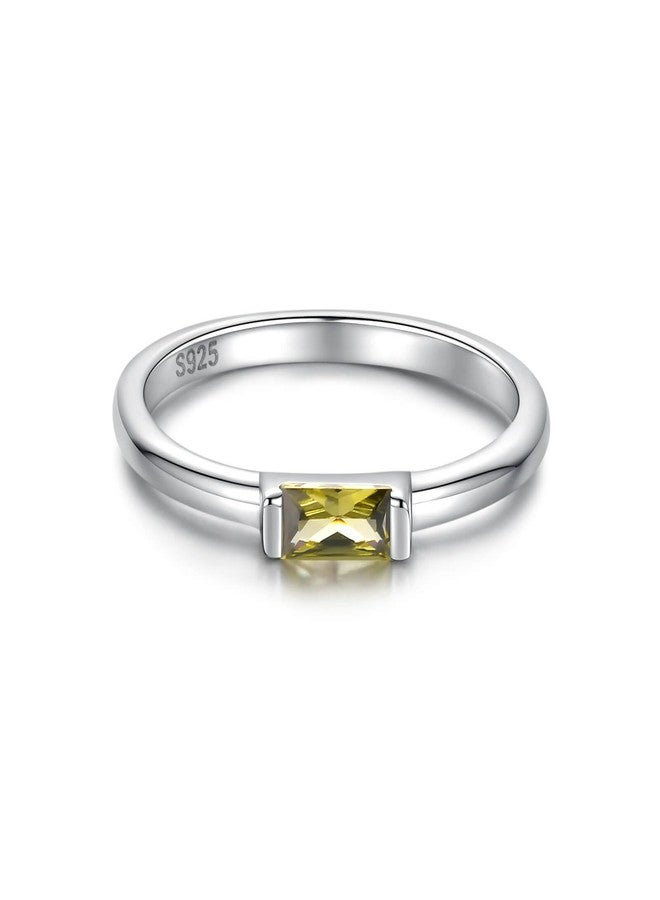 Sariel Birthstone Rings Jewelry 925 Sterling Silver Colorful Stackable Promise Ring for Women Wife Girlfriend Mom (August, 10) - Image 1