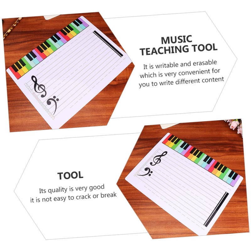 Erasable Plastic Music Staff Board Portable Writable Stave For Teaching Practice - Image 3