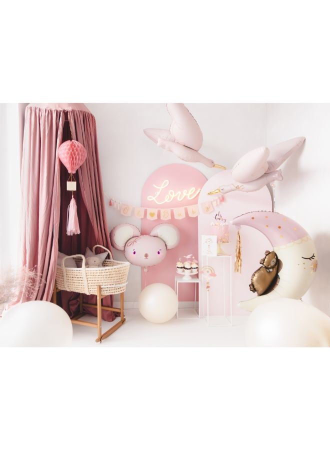 PartyDeco Foil balloon Mouse, 96x64 cm, light pink - Image 3