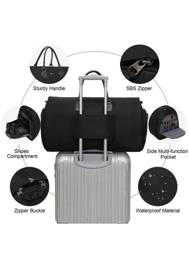 Modoker Convertible Garment Bags for Travel, Black, Garment Bag - Image 4