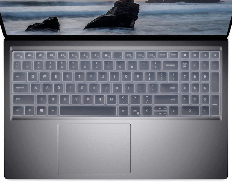 CASOSHIELD Keyboard Cover for 2024 2023 Dell Inspiron 15 3510 3511 3515 3520 3525 3530 3535 5510 5515 5518 15.6 / Dell Vostro 15 3510 3520 5510 5515 15.6 / Latitude 3520 15.6 Laptop Skin -Clear - Image 3