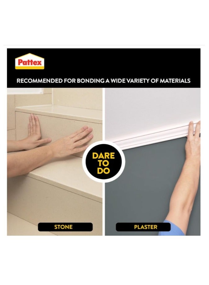 Pattex لاصق البناء باتكس PL200 - 380 جرام | سيليكون مائي | لاصق قوي في البداية | خالي من المذيبات ومتوافق مع الطلاء - Image 5