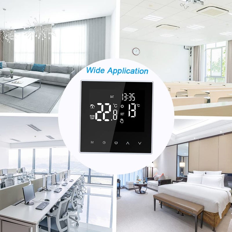 Programmable Thermostat Large LCD Display For Underfloor Heating System Home Office - Image 5