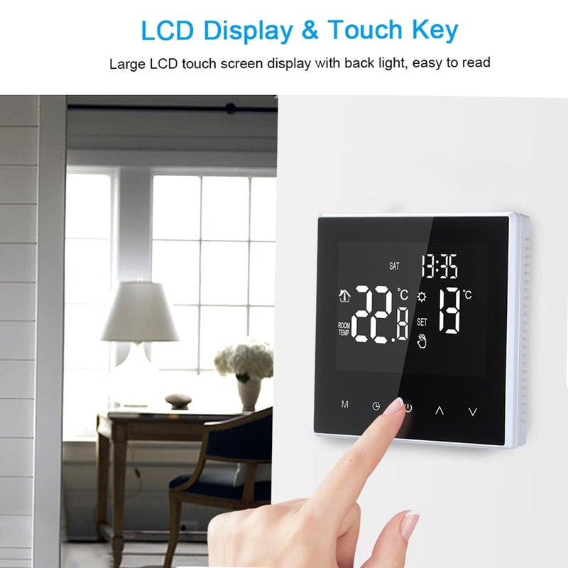 Programmable Thermostat Large LCD Display For Underfloor Heating System Home Office - Image 3