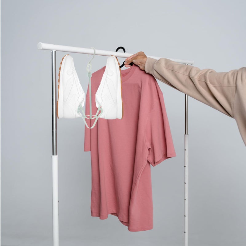 2 Pcs Plastic Shoe Drying Rack Organizer Multi Functional Hanging Shelf for Boots And Shoes Prevents Distortion Home Use - Image 3