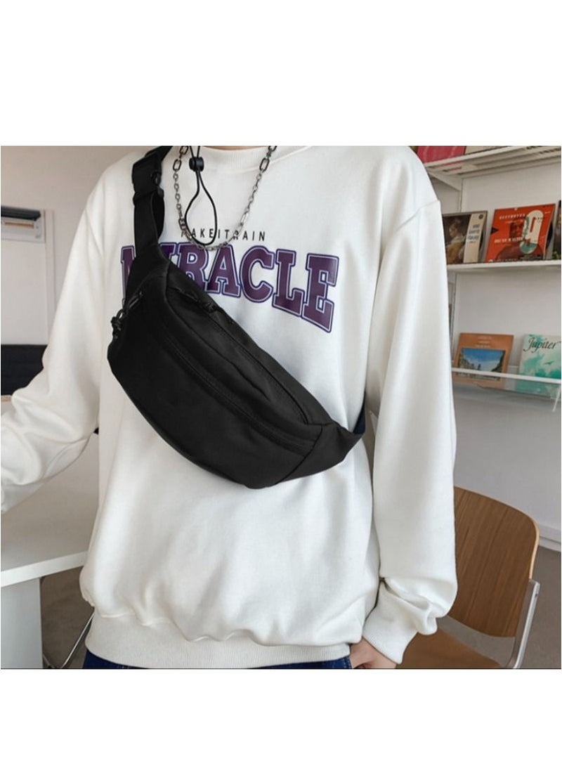 M MIAOYAN M MIAOYAN Mobile Phone Waist Bag Men's Chest Bag Japanese Simple Lightweight One Shoulder Small Backpack Female Casual Sports Messenger Bag Male - Image 1