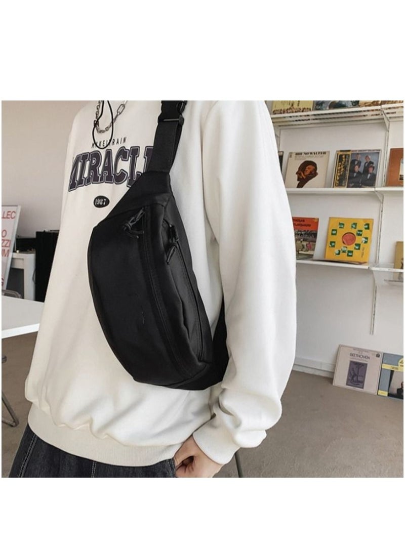 M MIAOYAN M MIAOYAN Mobile Phone Waist Bag Men's Chest Bag Japanese Simple Lightweight One Shoulder Small Backpack Female Casual Sports Messenger Bag Male - Image 3