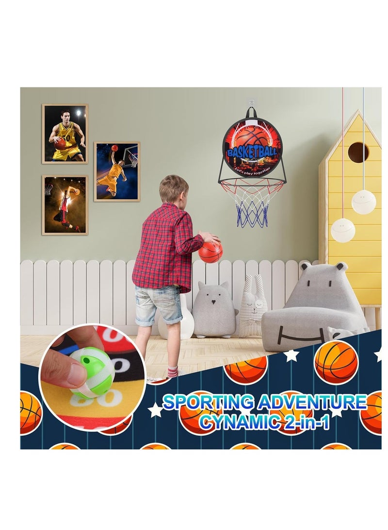 ميكسد لوح رمي السهام للأطفال، طوق كرة السلة للأطفال الصغار، ألعاب رياضية وخارجية للأطفال، ألعاب خارجية للأطفال - Image 4