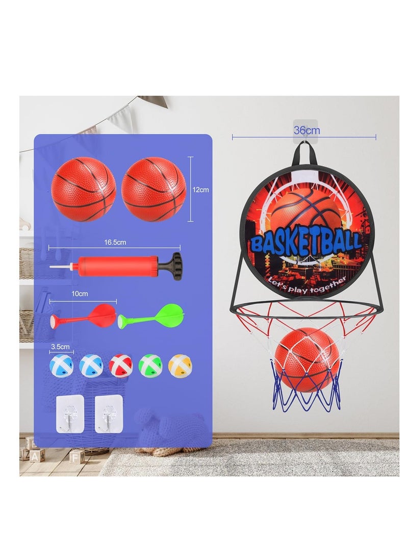 ميكسد لوح رمي السهام للأطفال، طوق كرة السلة للأطفال الصغار، ألعاب رياضية وخارجية للأطفال، ألعاب خارجية للأطفال - Image 2