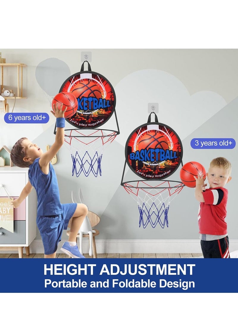 ميكسد لوح رمي السهام للأطفال، طوق كرة السلة للأطفال الصغار، ألعاب رياضية وخارجية للأطفال، ألعاب خارجية للأطفال - Image 3