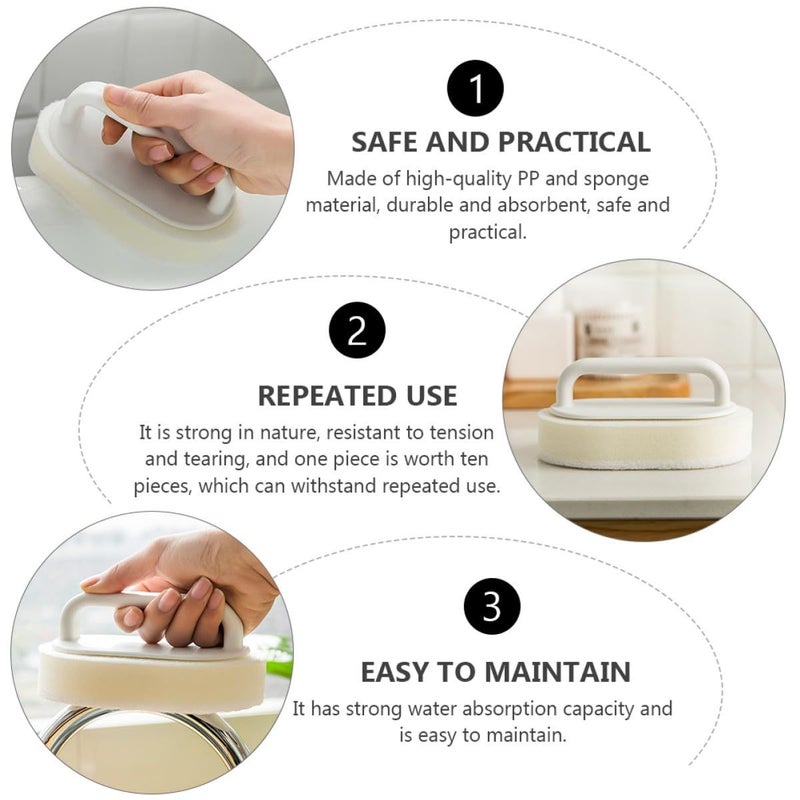 Bathroom Cleaning Sponge Brush Set Absorbent Scrubber For Bathtub Car And Window Washing Tool For Home - Image 4