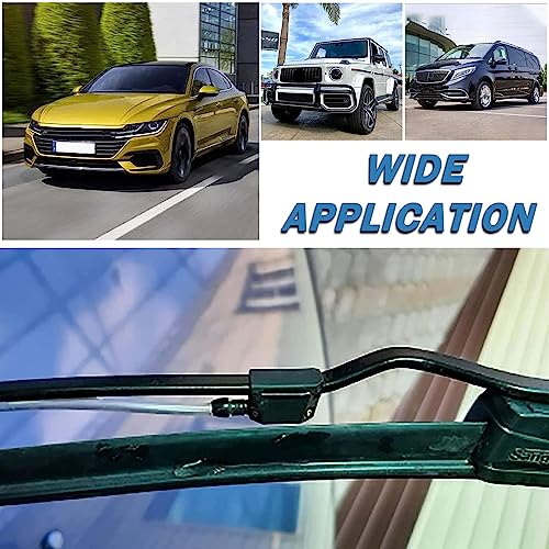 GKmow Pack-2 Car Universal Front Windshield Washer Nozzle, Jet 4Way 8mm 9mm Wiper Sprayer Arm Mounted Window Water Spray Sprinkler (Black) - Image 3