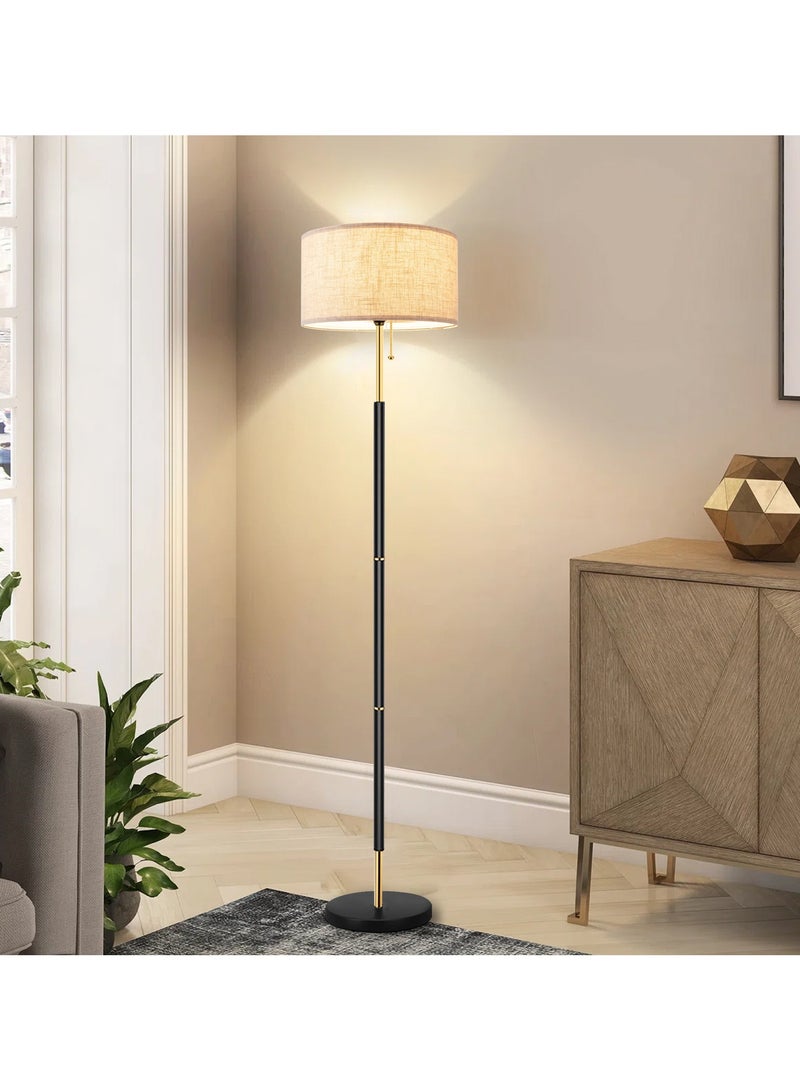 Perfin Tall Floor Lamp Black and  Gold Long Lamp with Remote Control, Stepless Dimming and Temperature, 12W Smart Lighting for Living Room  - Image 1