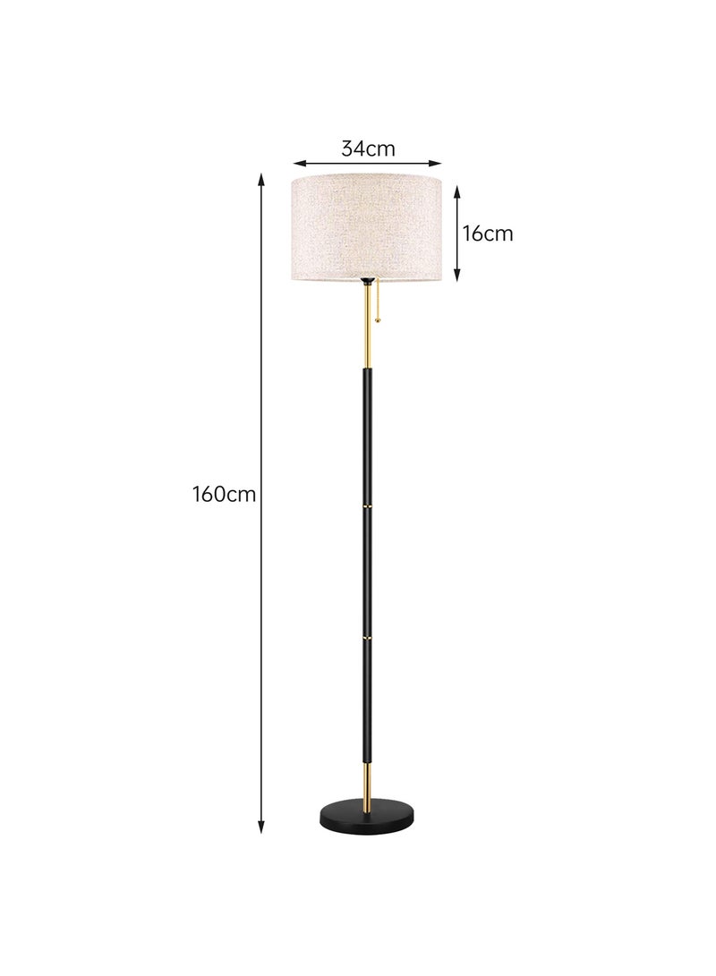 Tall Floor Lamp Black and  Gold Long Lamp with Remote Control, Stepless Dimming and Temperature, 12W Smart Lighting for Living Room