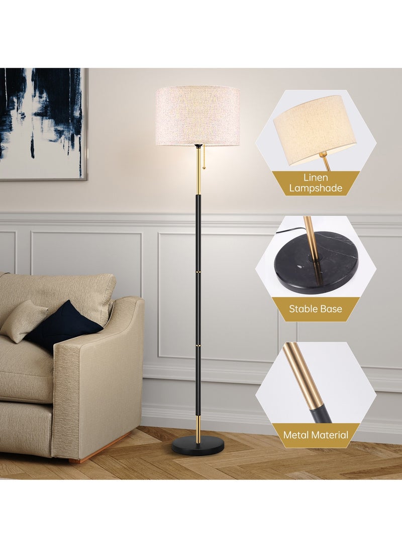 Perfin Tall Floor Lamp Black and  Gold Long Lamp with Remote Control, Stepless Dimming and Temperature, 12W Smart Lighting for Living Room  - Image 2