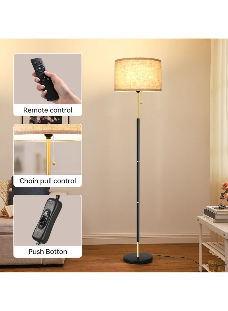 Perfin Tall Floor Lamp Black and  Gold Long Lamp with Remote Control, Stepless Dimming and Temperature, 12W Smart Lighting for Living Room  - Image 5
