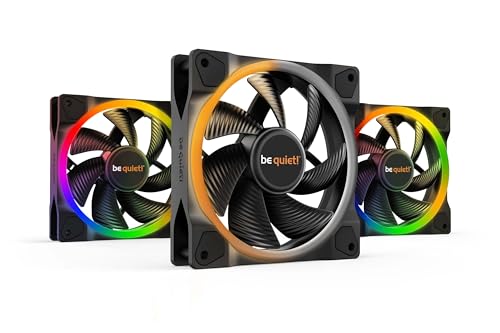 be quiet! Light Wings 120mm PWM Premium Low Noise ARGB Cooling Fan | 4-Pin | 3-Pack | Black | BL076 - Image 1