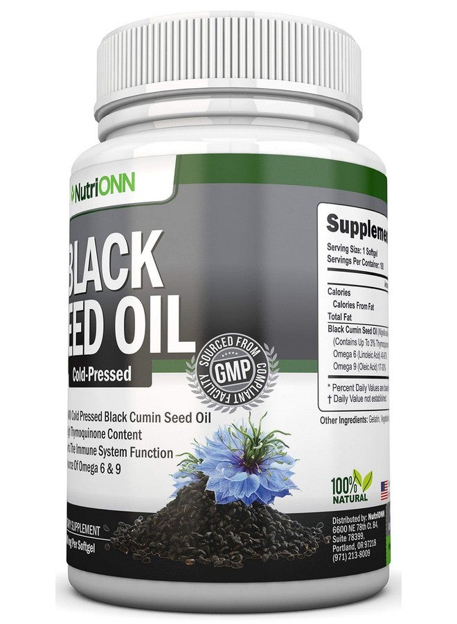 NutriONN Black Seed Oil - 1000 Mg - 180 Softgels - Cold-Pressed Non-GMO Black Cumin Seed Capsules - Super High Thymoquinone Content - Nigella Sativa - Rich in Omega 6 & 9 Fatty Acids - Immune Health Support - Image 5