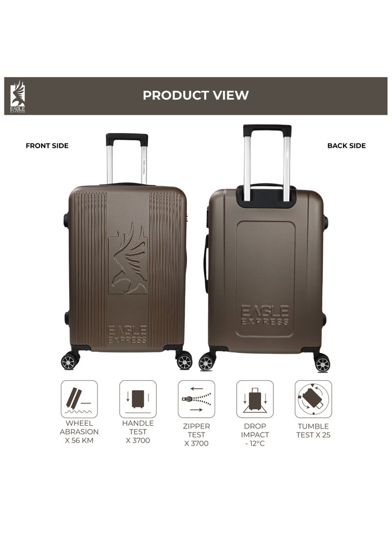 Eagle Express RAMBLE ABS HARD TROLLEY 20,24,28 inch 3 Piece Set GREY  - Image 3