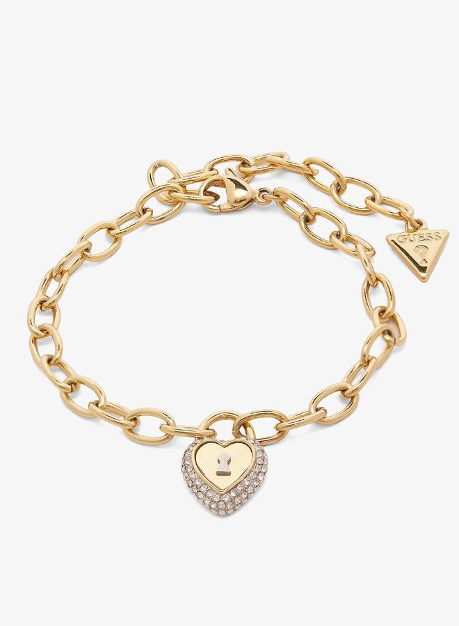 GUESS Heart Lock Bracelet And  Studs - Image 4