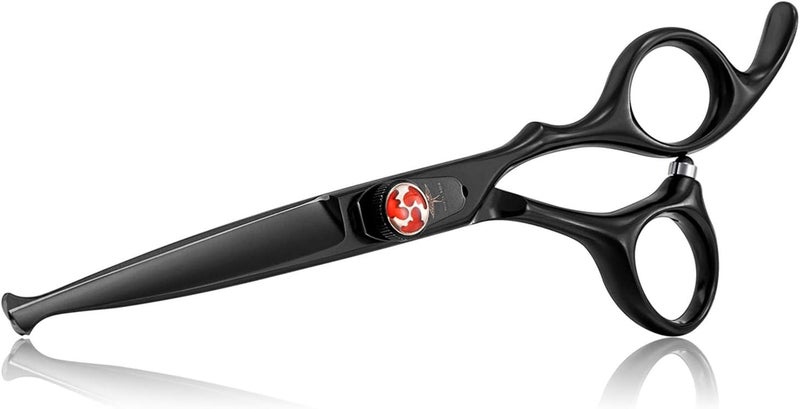 PURPLEBIRD 6 Inch Hair Cutting Shears Kids Safety Rounded Tips Hair Scissors Professional Hairdressing Haircut Salon, Barbers, Children, Baby and Personal Home Usage, Japanese Stainless Steel Black - Image 1