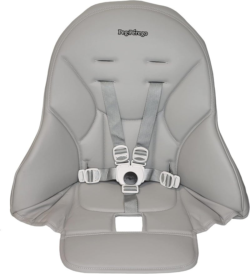 Peg Perego Siesta/Prima Pappa Zero 3 High Chair Replacement Upholstery with Seat Belt, Ice (Grey)