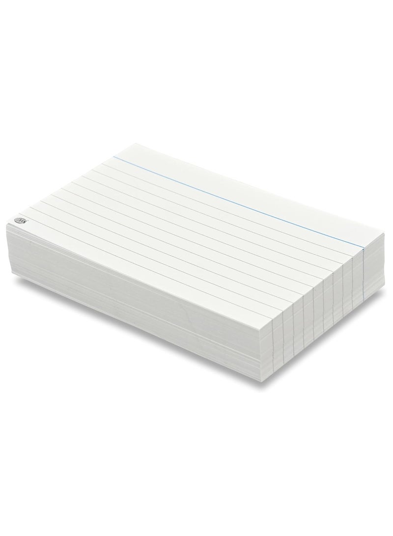 FIS® Ruled Record Cards or Index Cards, Size:6"x4" Inches (152x102mm), Two Sides Single Ruled, 180gsm, 100 Sheets Per Packet, Packet of 3 Pieces, White Color-FSIC64-180-3 - Image 3