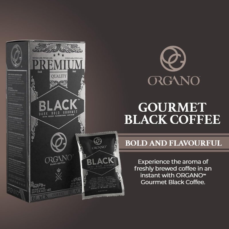 Organo Gold Premium Organic Ganoderma Black Coffee - Instant Coffee with Ganoderma Lucidum (30 Sachets) - Image 2