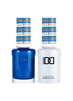 DAISY DND Dnd Gel Polish Set 1 Each Of Blue Gel Polish And Blue Nail Polish 694 Moon River Blue 0.5 Fl Oz  - Image 1