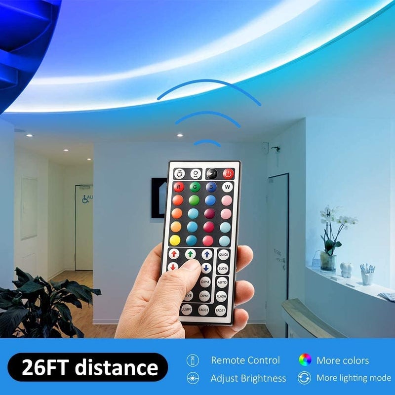 DAYBETTER Led Strip Lights 200ft, RGB Led Light Strip with 44 Keys Remote Controller, Color Changing Led Lights for Bedroom 100 ft of 2 Rolls - Image 4