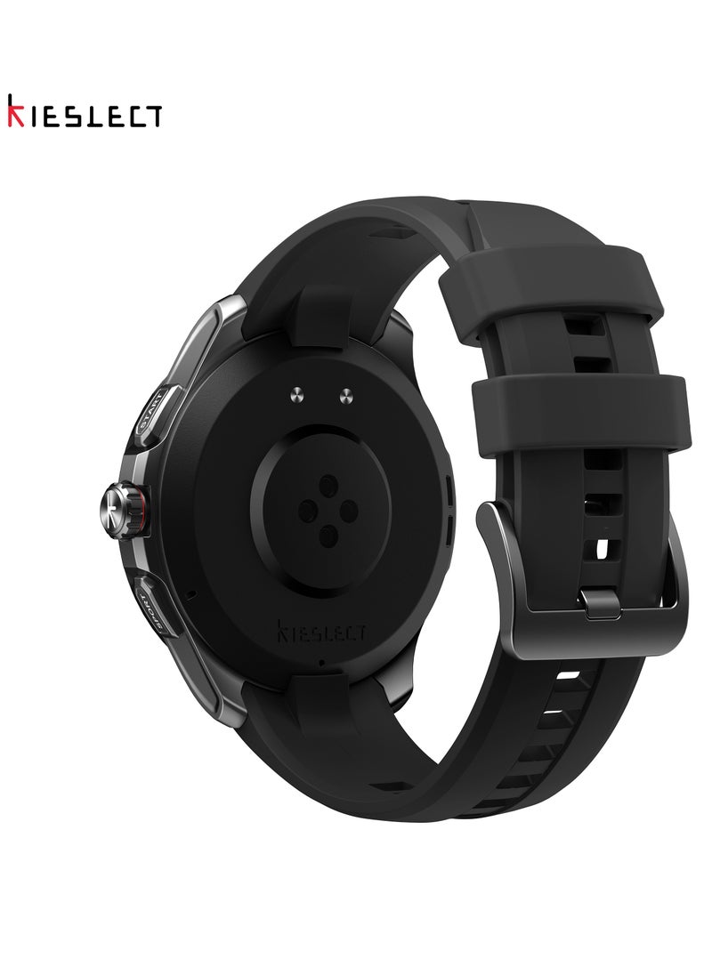 KIESLECT - Smart Calling Watch Actor with Ceramic Bezel, 1.6" LTPO AMOLED Display, GPS, 5 ATM Waterproof, Music Storage, 150+ Sport Modes, Compatible with iOS & Android - Image 1