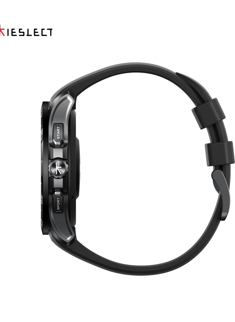 KIESLECT - Smart Calling Watch Actor with Ceramic Bezel, 1.6" LTPO AMOLED Display, GPS, 5 ATM Waterproof, Music Storage, 150+ Sport Modes, Compatible with iOS & Android - Image 1