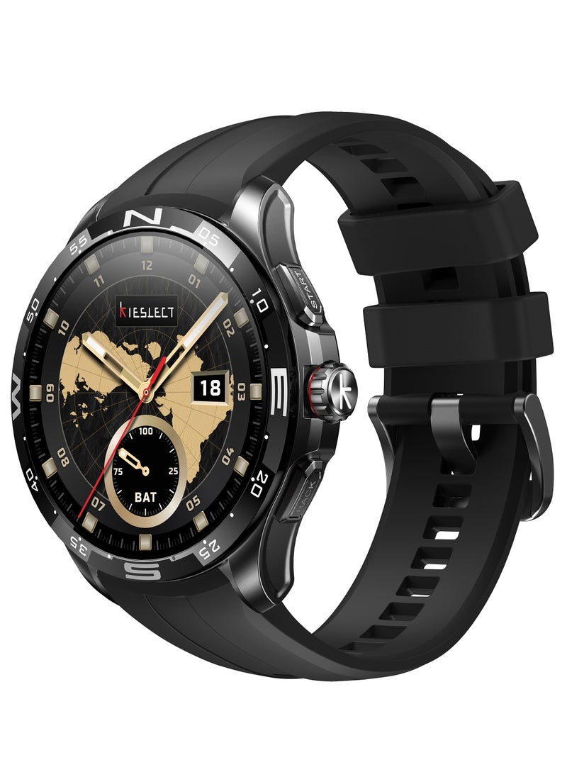 KIESLECT - Smart Calling Watch Actor with Ceramic Bezel, 1.6" LTPO AMOLED Display, GPS, 5 ATM Waterproof, Music Storage, 150+ Sport Modes, Compatible with iOS & Android - Image 1