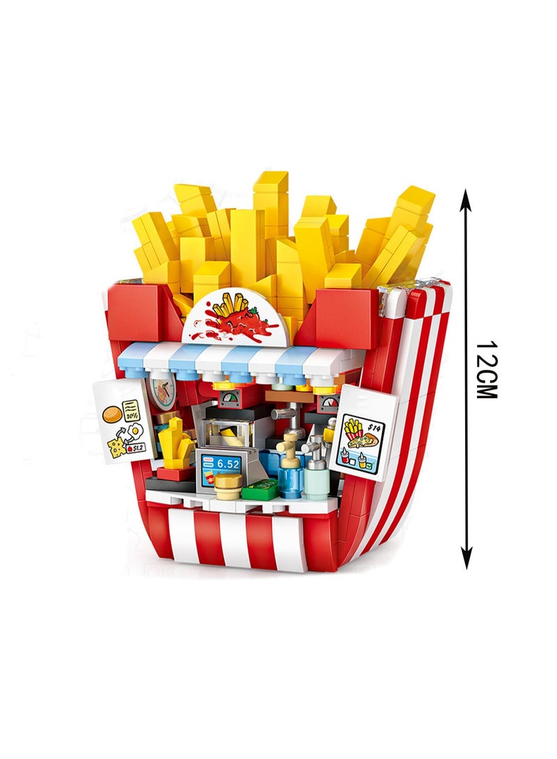 Loquat 463pcs Potato Chip Shop Model Set Building Blocks Leisure Decompression Assembly Building Assembly Toys Children Adult Home Decorations - Image 3