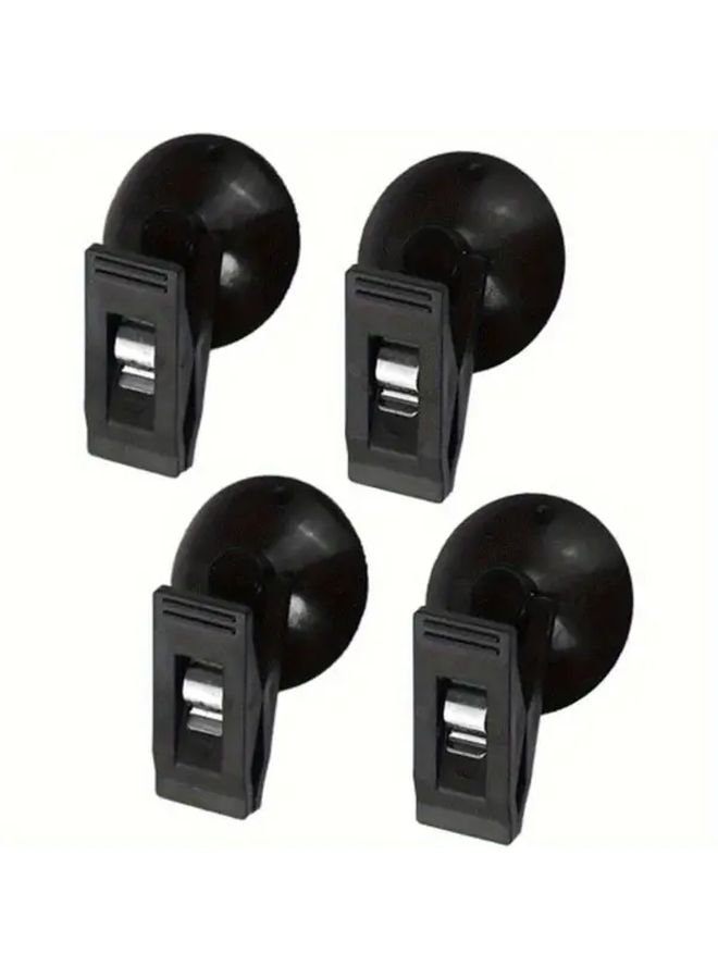 White 2Pcs Car Suction Cup Clips For Document Organizer Shade Fixing - Image 1