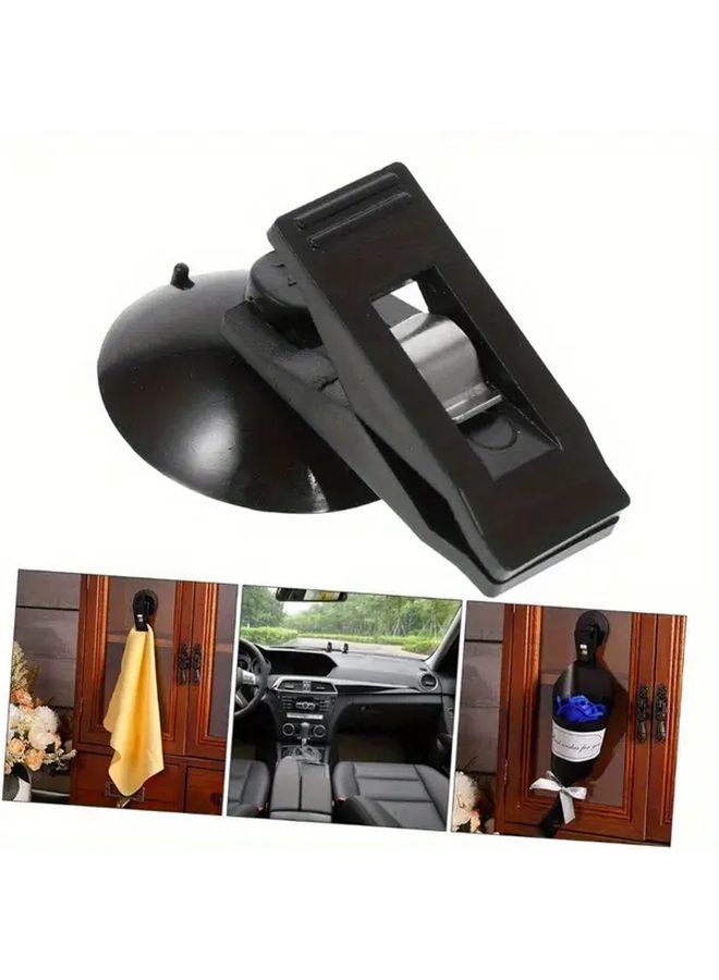 White 2Pcs Car Suction Cup Clips For Document Organizer Shade Fixing - Image 2