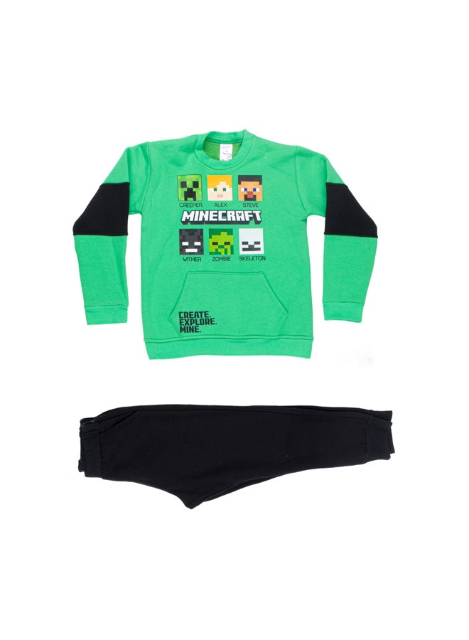 Papillon Boy Melton Printed Winter Pajama Set