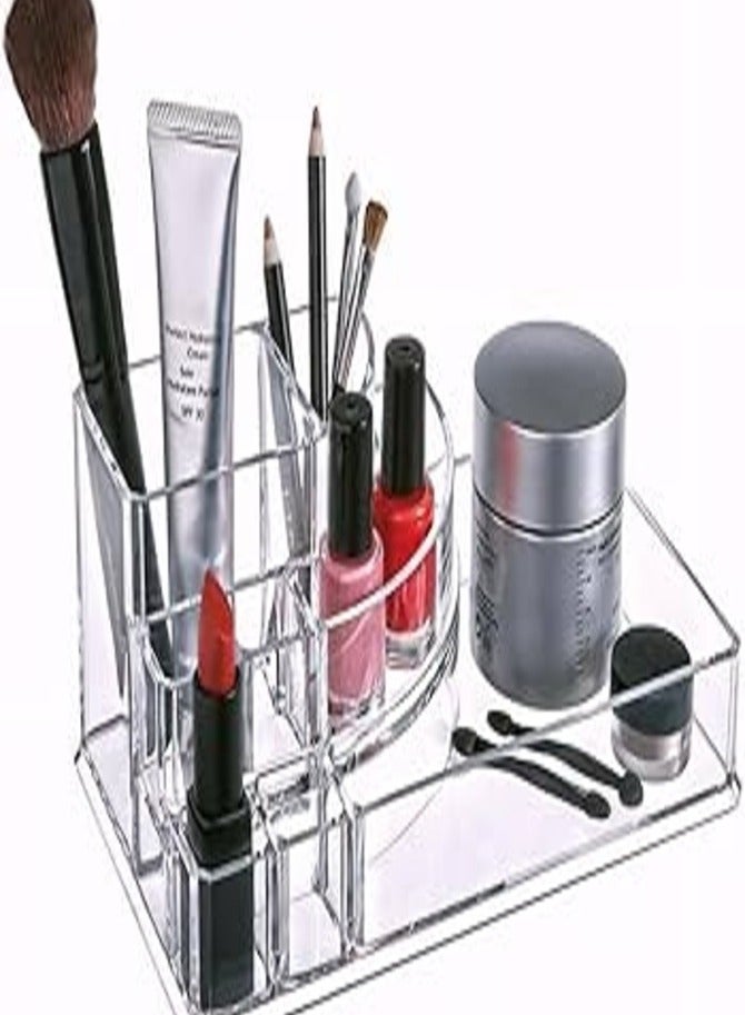 منظم مكياج اكريليك شفاف لتخزين المجوهرات ومستحضرات التجميل - نظم مكياج شفاف بتصميم عملي وأنيق - Image 2