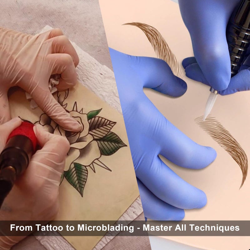 Autdor Blank Tattoo Practice Skins - Autdor 20Pcs Tattoo Skin Practice Double Sides 8x6" Fake Skin Tattooing and Microblading Eyebrow Practice Skin for Tattoo Supplies,Beginners and Experienced Artists - Image 4