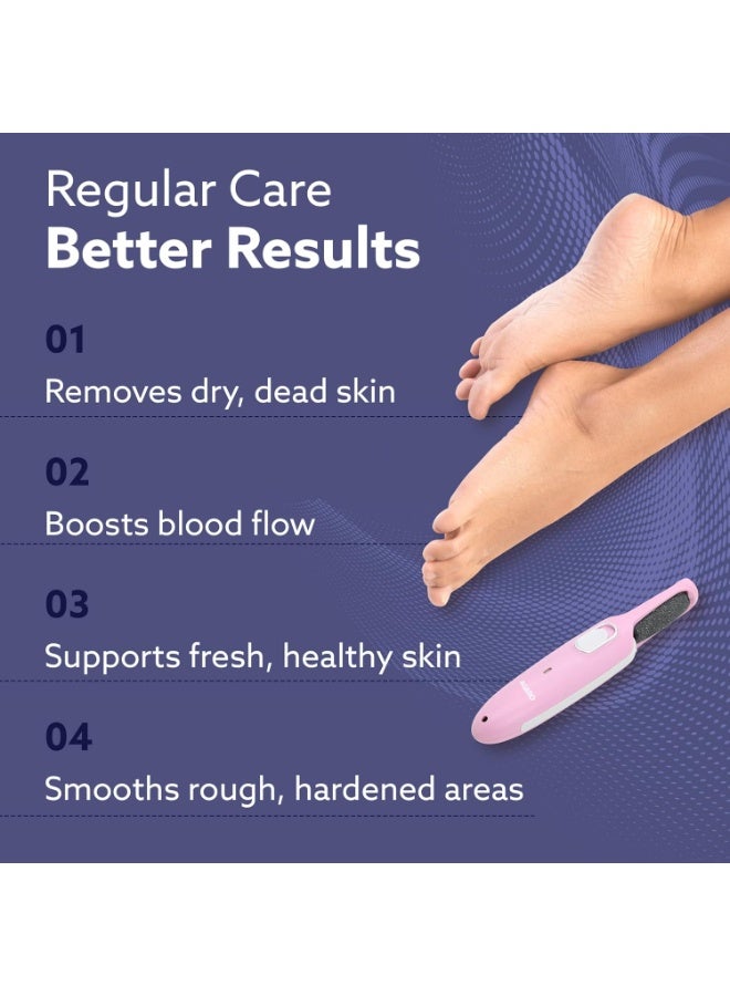 AGARO CR1717 Electric Callus Remover with 2 Replaceable Heads – Rechargeable Foot Scrubber for Dead Skin & Cracked Heels | Pedicure Machine with 120 Minutes Runtime - Image 4