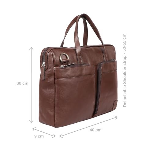 Hidesign 0 Ltrs Brown Laptop Bag (LAPTOP SLV17) - Image 2