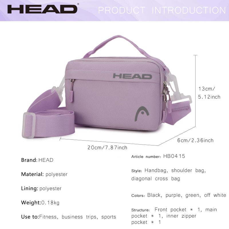 HEAD Small Crossbody Purses for Women, Nylon Travel Handbag with Detachable Shoulder Strap,Ladies Casual Bag for Shopping/Vocation/Travel/Work/Daily - Image 5