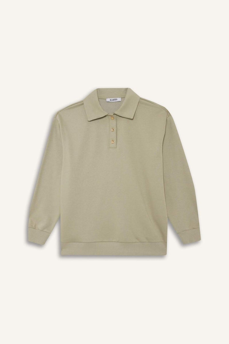 DeFacto Regular Fit Polo Neck Soft Inside Thick Fabric Tunic - Image 4