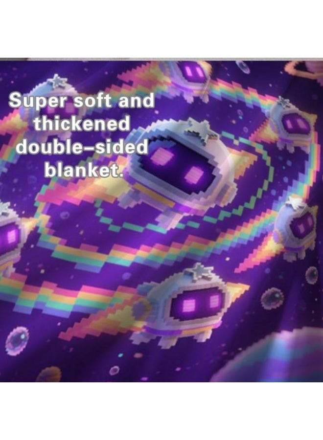 general Wisdom Fairy (latest) flannel thin blanket (warm and comfortable, suitable for sleep, game use, dust and sandproof) 150cm*200cm - 58 - Image 5